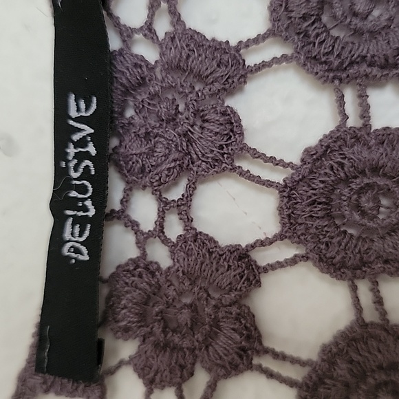 Delusion Taupe Brown Crocheted Tank Top M - Picture 5 of 12